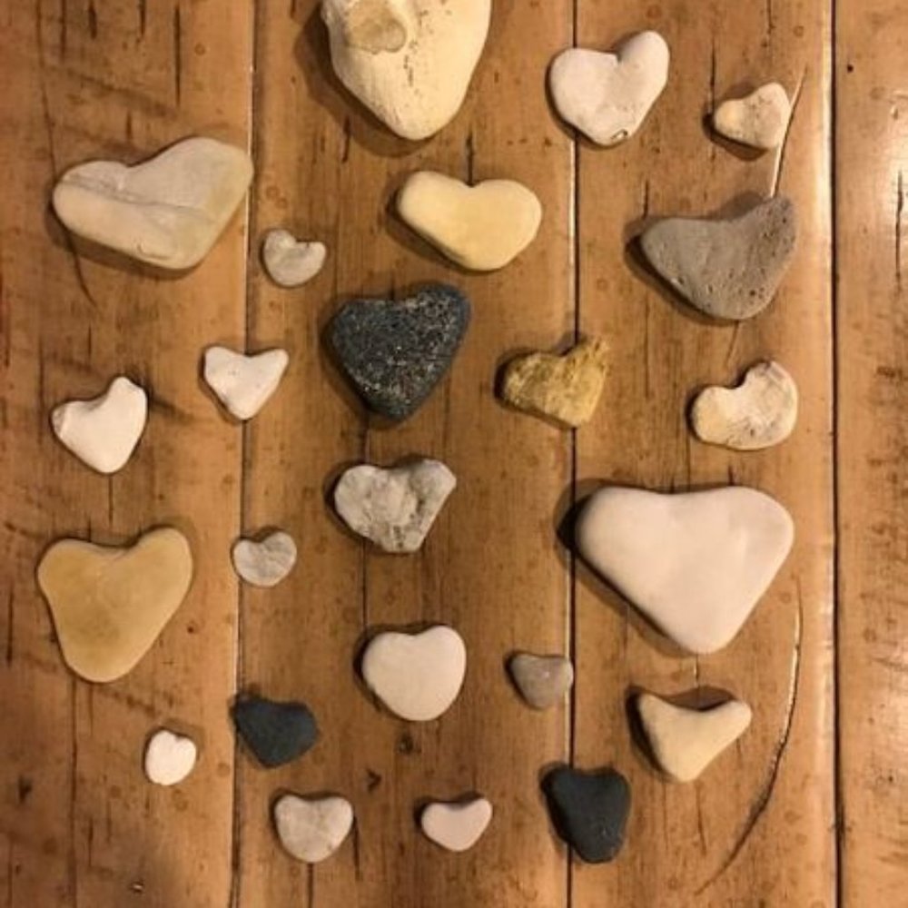 VALENTINES DAY!  - Natural Lake Michigan Heart Rocks/Stones